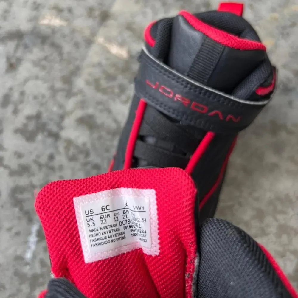 Nike Air Jordan Pro Strong Toddler 6C Black Gym Red High Top Sneakers DC7911-061